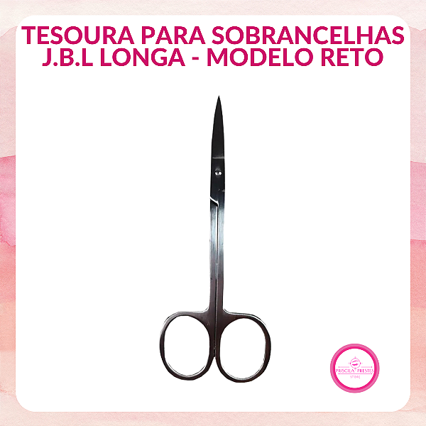 Tesoura para Sobrancelhas J.B.L Longa Modelo Reto