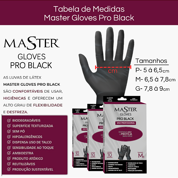 Luvas da Master Gloves Pro Black