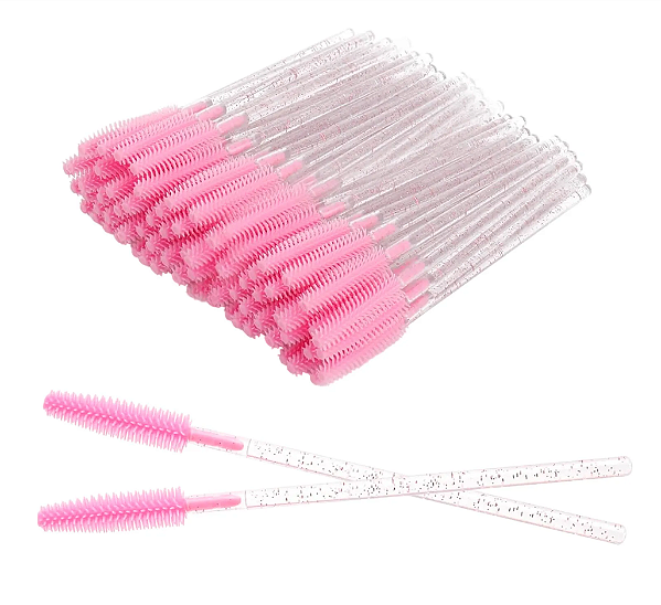 Escovinha descartável de "SILICONE" cílios e sobrancelhas 10un