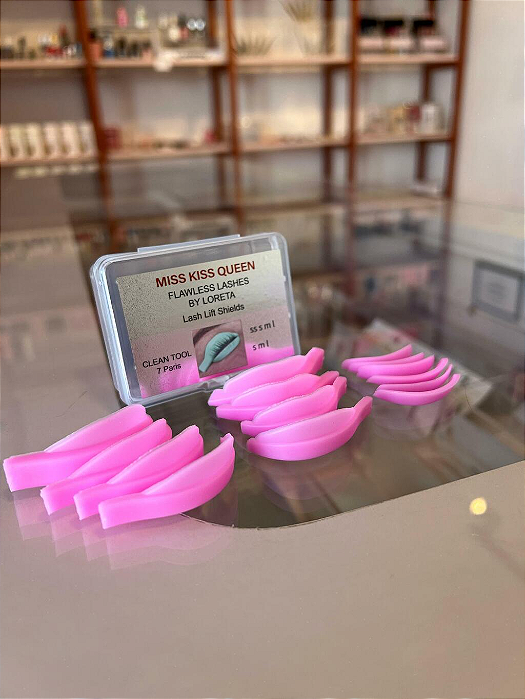 Pads Almofadas Bobs molde para Lash Lifting 7 pares silicone