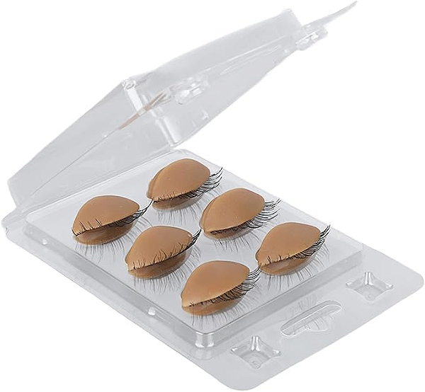 Pálpebras de silicone macio de substituição para treino de cílios
