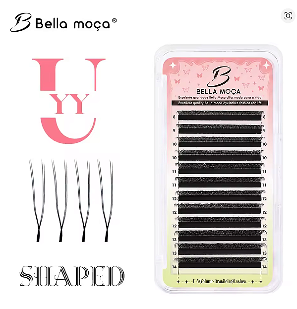 Cílios Bella moça U 0.07D Mix 8 ao 12
