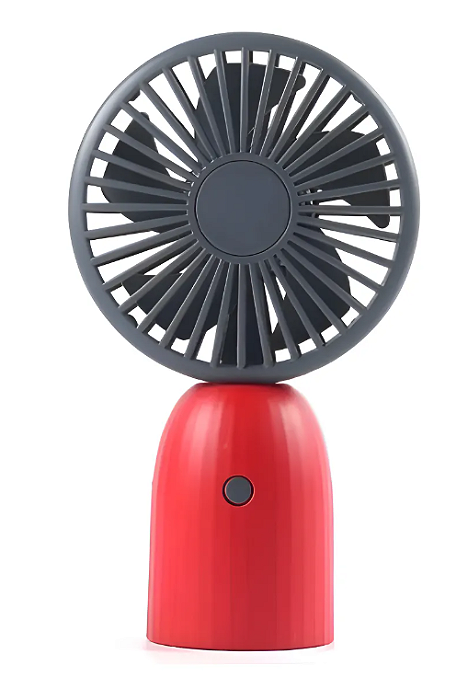Mini Ventilador Portátil 3 Velocidades - Vermelho