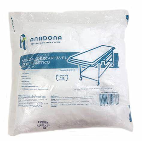 Lençol Descartável TNT Branco - 10un.