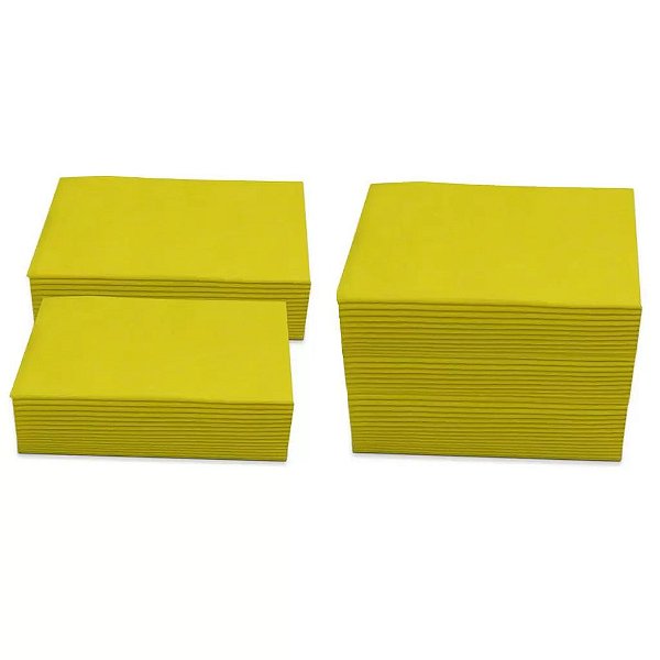 Toalha Pralim para Limpeza Industrial 29cm x 30cm - cor Amarelo pct c/10pçs