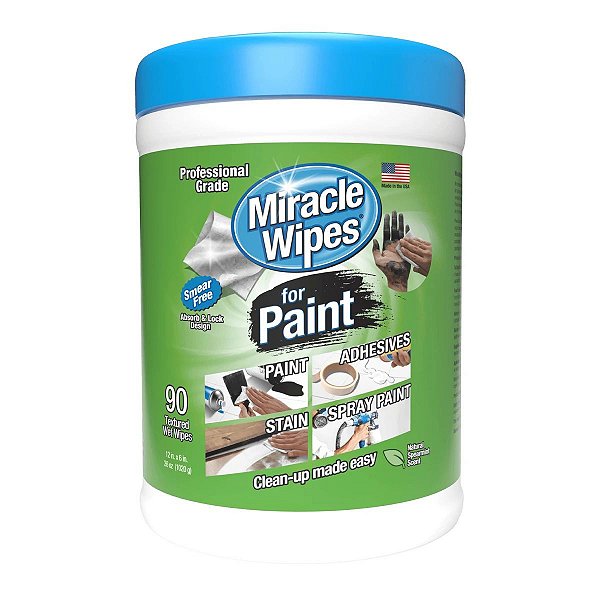 Toalha para Limpeza de Tinta Miracle Wipes - Baldinho com 90 toalhas