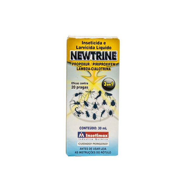 Inseticida e larvicida Newtrine 30ML Controla até 20 Pragas