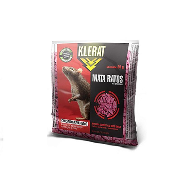 Klerat 25g - O melhor Mata Ratos Isca Granulada SYNGENTA