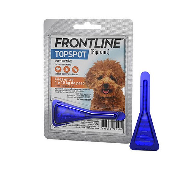 Antipulgas e Carrapatos Frontline Topspot Cães de 1 a 10kg