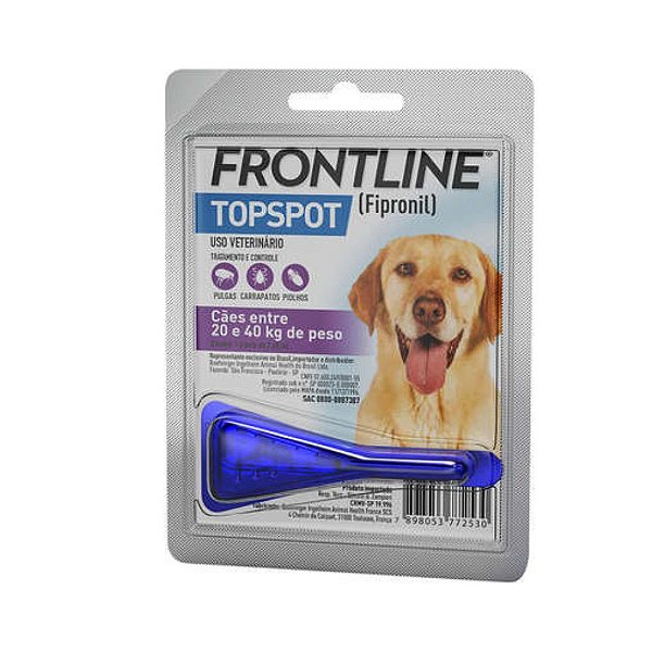 Mata carrapatos e pulgas FRONTLINE topspot Cães de 20 a 40kg