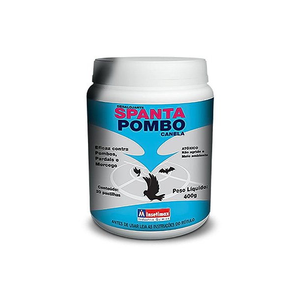 Repelente Pombo Pardal E Morcego - Spanta Pombo 400g 20 Pastilhas