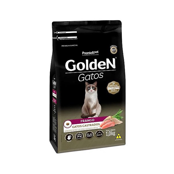 Ração Golden Gato Adulto Castrado Frango 1kg