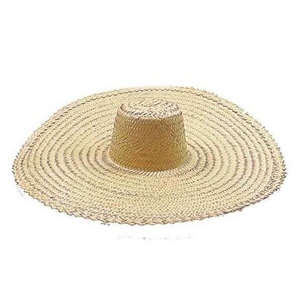 Chapéu Mexicano Sombreiro de Palha com 60 cm para Festas Carnaval Fantasia de Tequileiro Pescaria