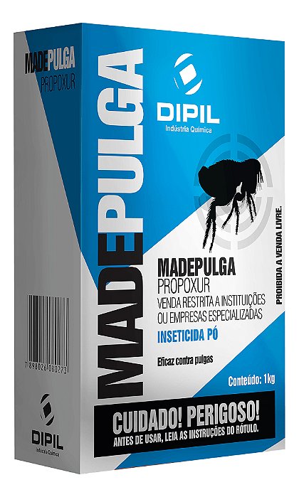 Madepulga Controle de Pulgas em Pó 1kg Pulverização a seco