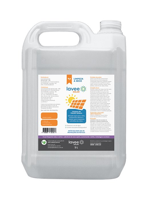 Lavee Limpeza Seco Sistemas Fotovoltaicos - 5ltr