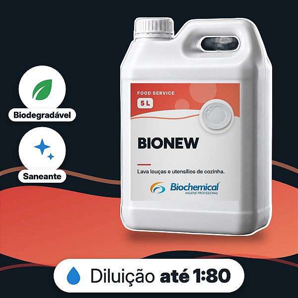Bionew - Detergente neutro concentrado para louças e afins - 05 L