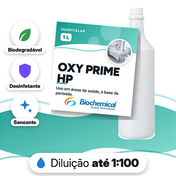 Oxy Prime HP - Desinfetante hospitalar a base de Peróxido de Hidrogênio - 01 L