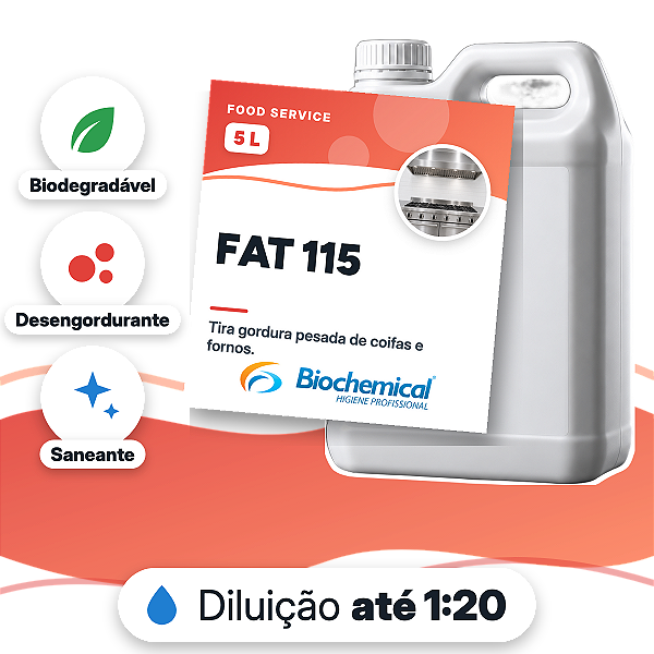 Fat 115 - Desengordurante pesado com ação desinfetante - 05 L