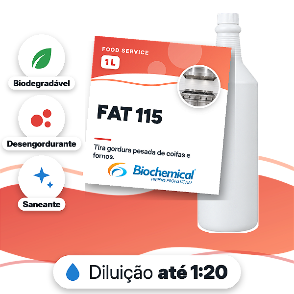 Fat 115 - Desengordurante pesado com ação desinfetante - 01 L