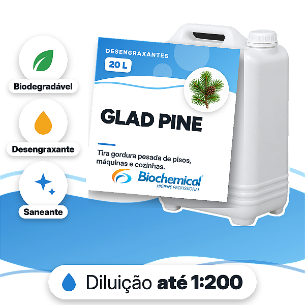 Glad Pine - Desengraxante de uso geral com pH neutro - 20 L