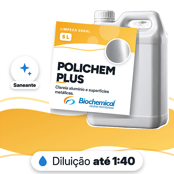 Polichem Plus - Limpador de base ácida para superfícies de alumínio - 05 L