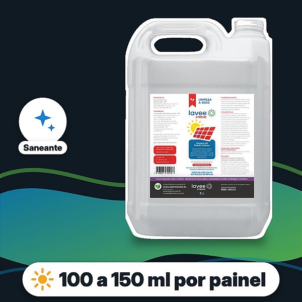 Lavee Xtreme Limpeza Seco Sistemas Fotovoltaicos - 5ltr