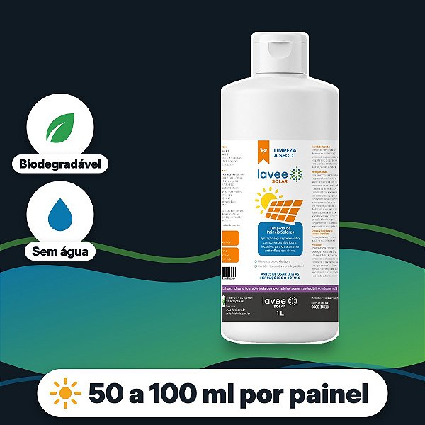 Lavee Limpeza Seco Sistemas Fotovoltaicos - 1ltr