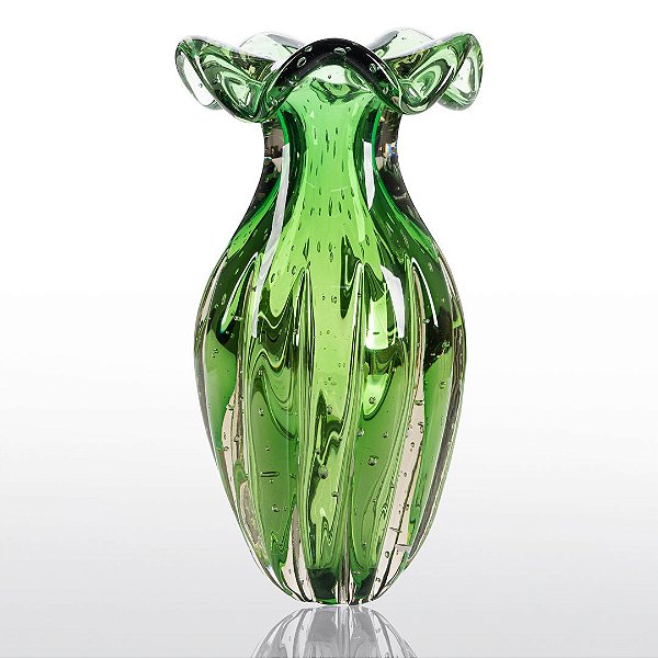 Vaso de Decoração em Murano - Isis - Verde Esmeralda - M