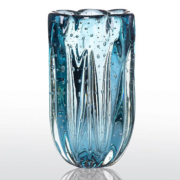 Vaso de Decoração em Murano - Aquamarine - Jelly - Tam M