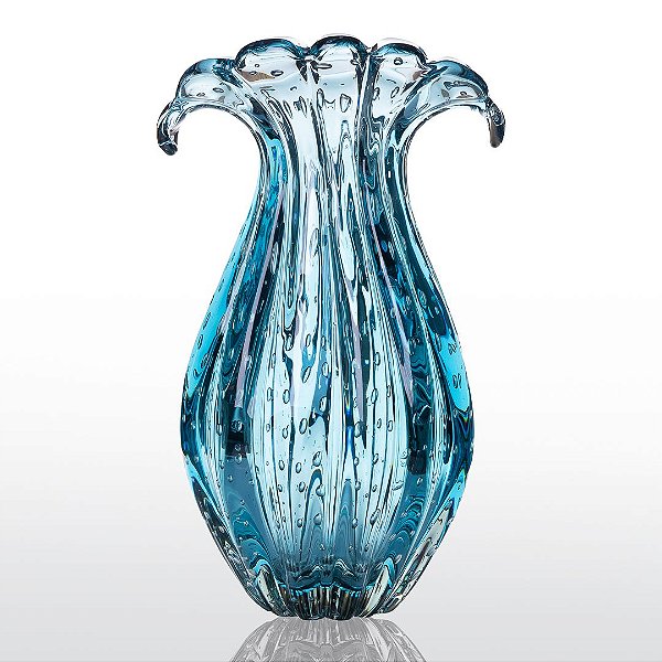 Vaso de Decoração em Murano - Aquamarine - Ly - Tam G