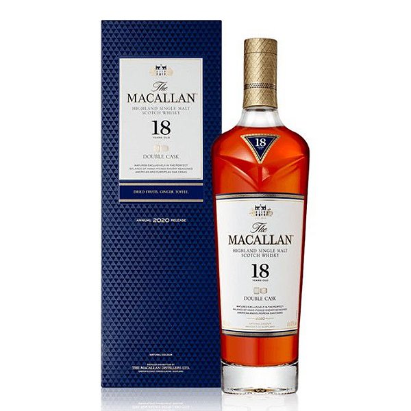 Whisky Escocês The Macallan Double Cask 18 anos Single Malt Scotch Whisky 700ml