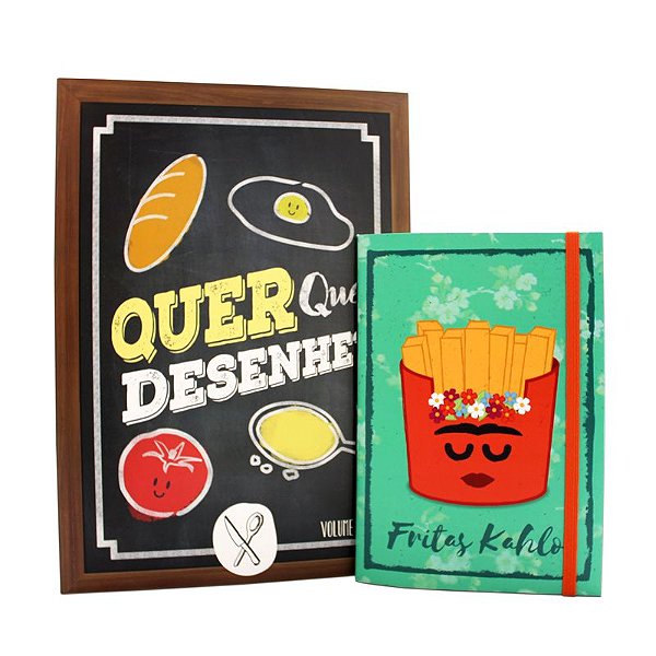 COMBO: Livro Quer que desenhe volume 2 e Sketchbook Fritas Kahlo - FRETE GRÁTIS