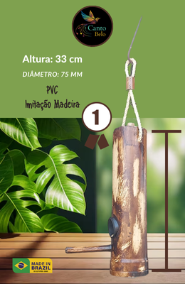 Comedouro em PVC - Modelo Vertical - 01 Bocal