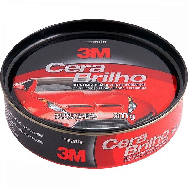 CERA AUTO BRILHO SILIC CARNAUBA 200G - 3M