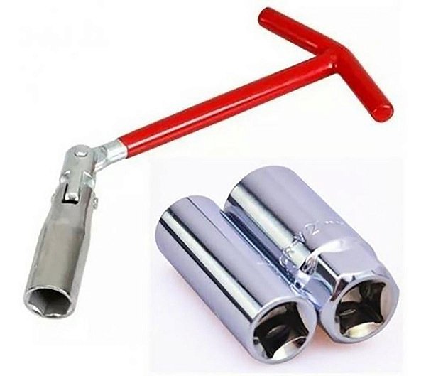 Chave De Vela Articulada Com 2 Encaixes 16mm / 21mm Tipo T