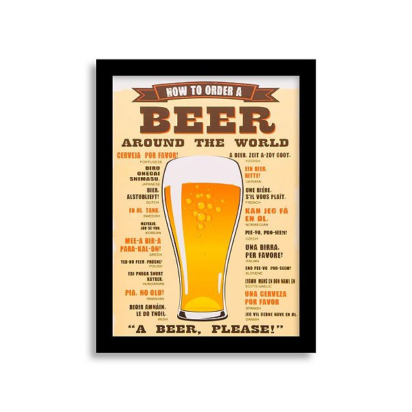 Quadro Cerveja - Around the World