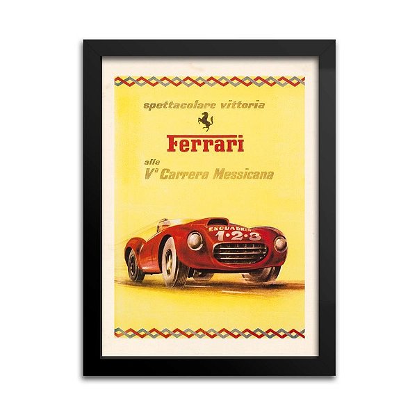 Quadro Decorativo Ferrari Vintage