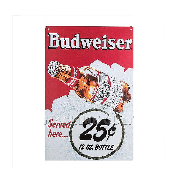 Placa Decorativa Cerveja Budweiser M1