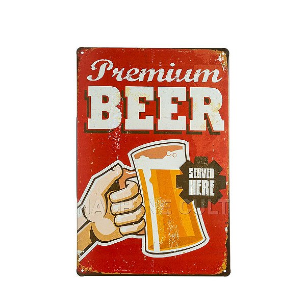 Placa Decorativa Premium Beer