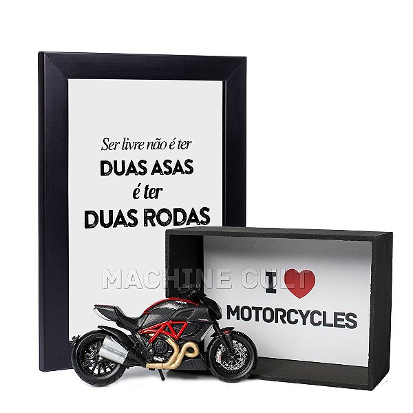 Miniatura Ducati Diavel Carbon - Kit Presente Motociclista