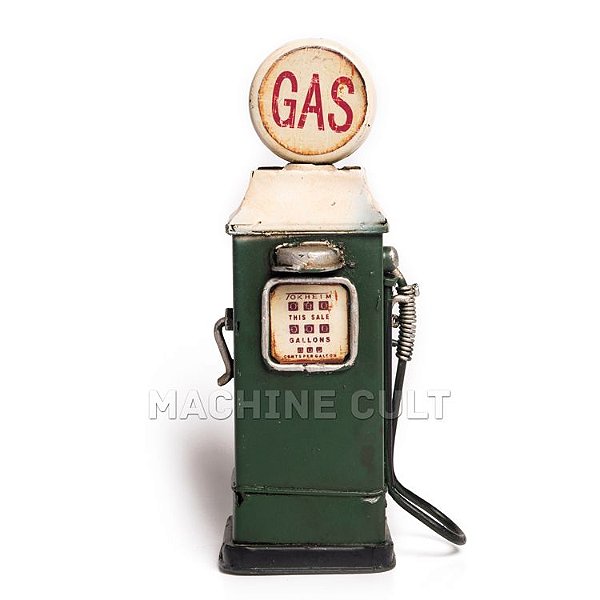 Miniatura Bomba Gasolina Antiga - Verde