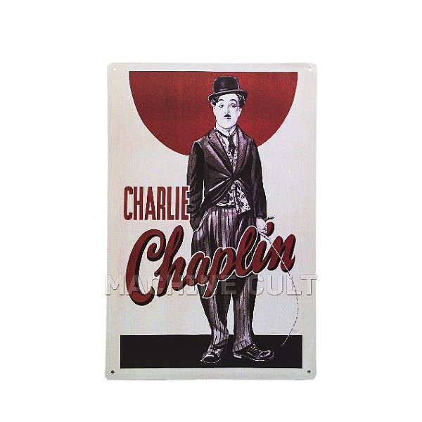 Placa Decorativa Charlie Chaplin