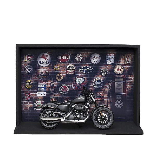 Miniatura Harley-Davidson Sportster Iron 883 1:12 Kit Expositor