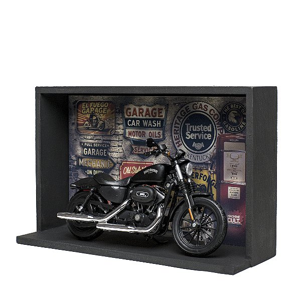 Miniatura Harley-Davidson Sportster Iron 883 1:12 Kit Expositor
