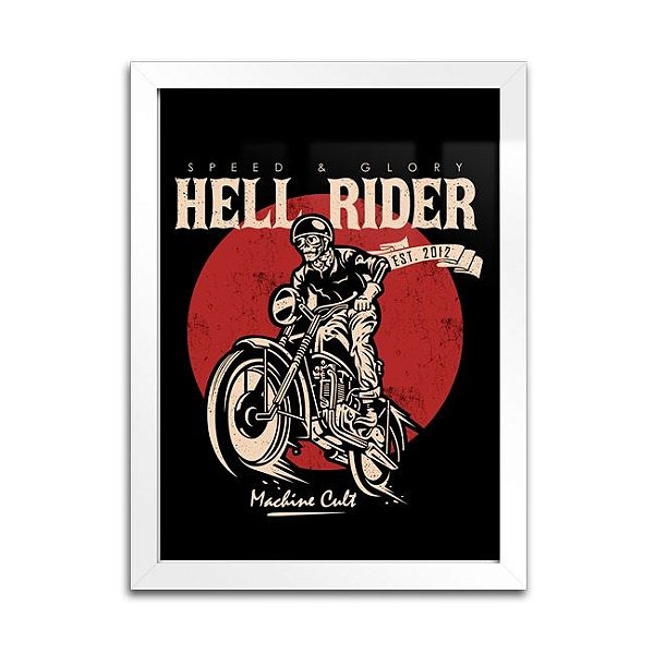 Quadro Decorativo Moto – Hell Rider
