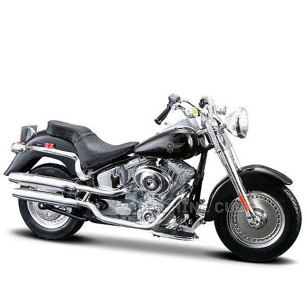 Miniatura Moto Harley-Davidson 2004 FLSTFI Fat Boy Maisto 1:18