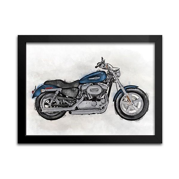 Quadro Decorativo - Moto Azul