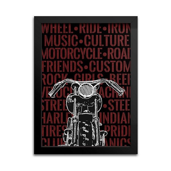 Poster Moto Custom - Decoração