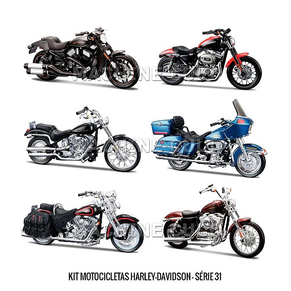 Kit Motocicletas Harley-Davidson - Série 31 - 6 unidades