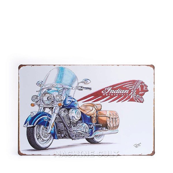 Placa em Metal Indian Motorcycle
